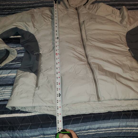 REI Co-op Size 3X Plus Flash Insulated Hybrid Hoodie Puff Jacket Gray Primaloft - Picture 8 of 8